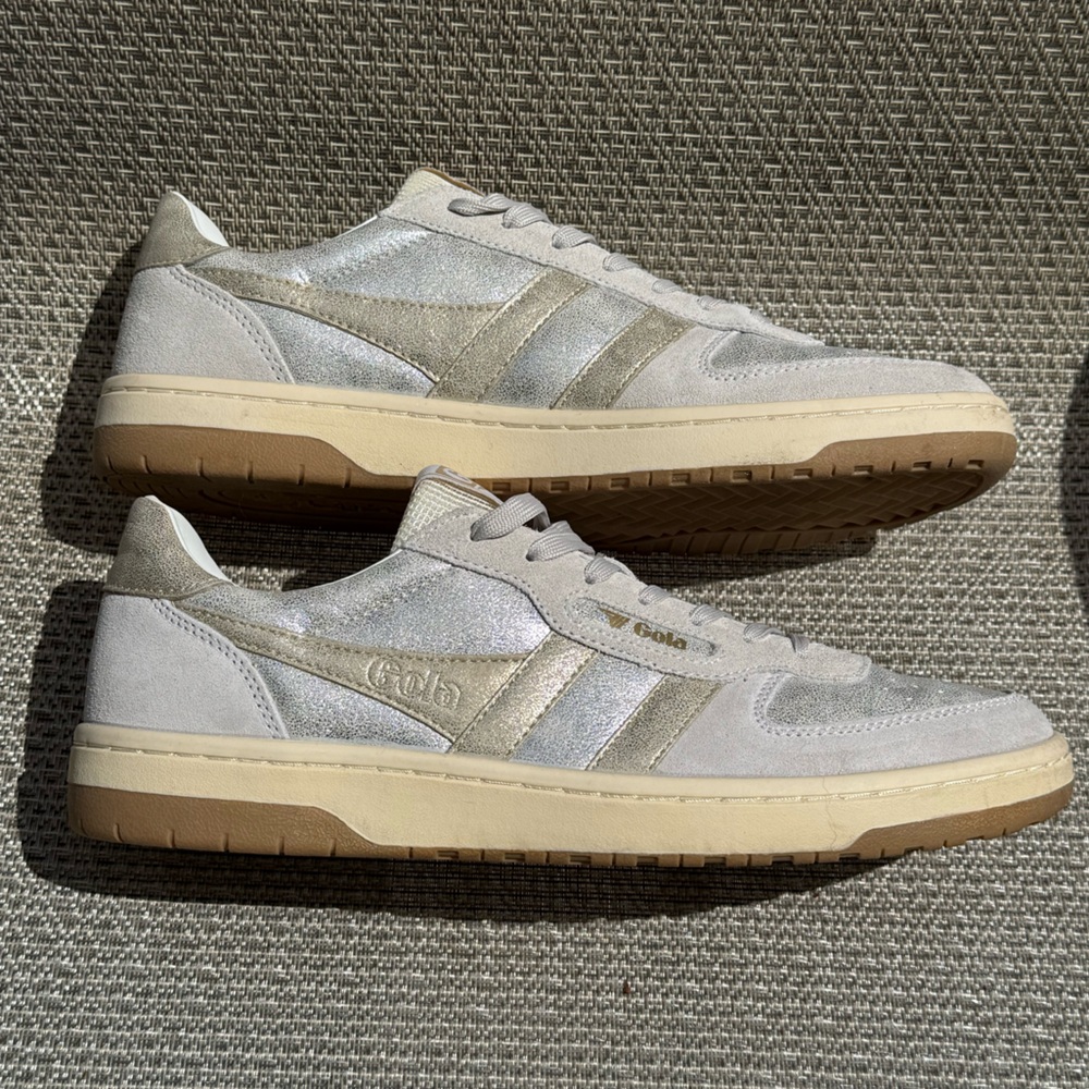 Anthropologie Gola Hawk Shimmer Off White / Silver / Gold Size US 9 (Eur 40) - Picture 12 of 14